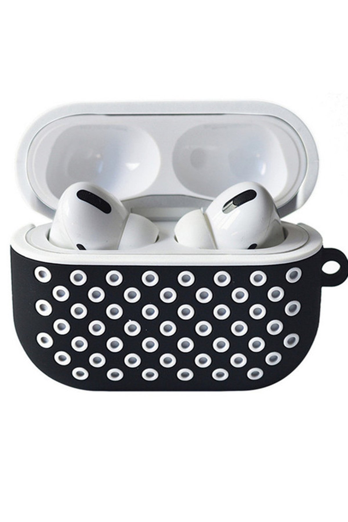 Airpods Pro (1.nesil) Spor Delikli Kılıf - Siyah-Beyaz Airpods Pro (1.nesil) Spor Delikli Kılıf - Siyah-Beyaz