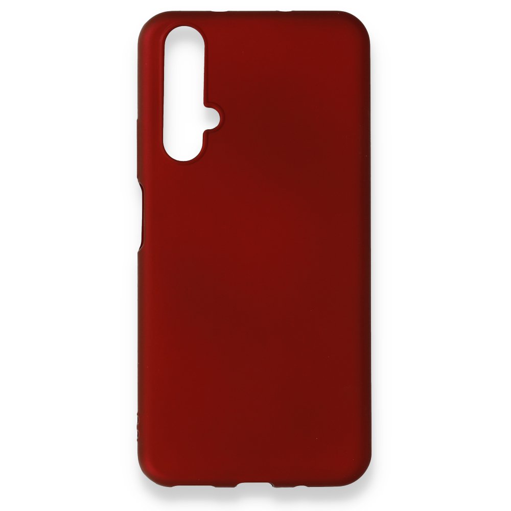 Huawei Honor 20 Kılıf First Silikon - Bordo Huawei Honor 20 Kılıf First Silikon - Bordo