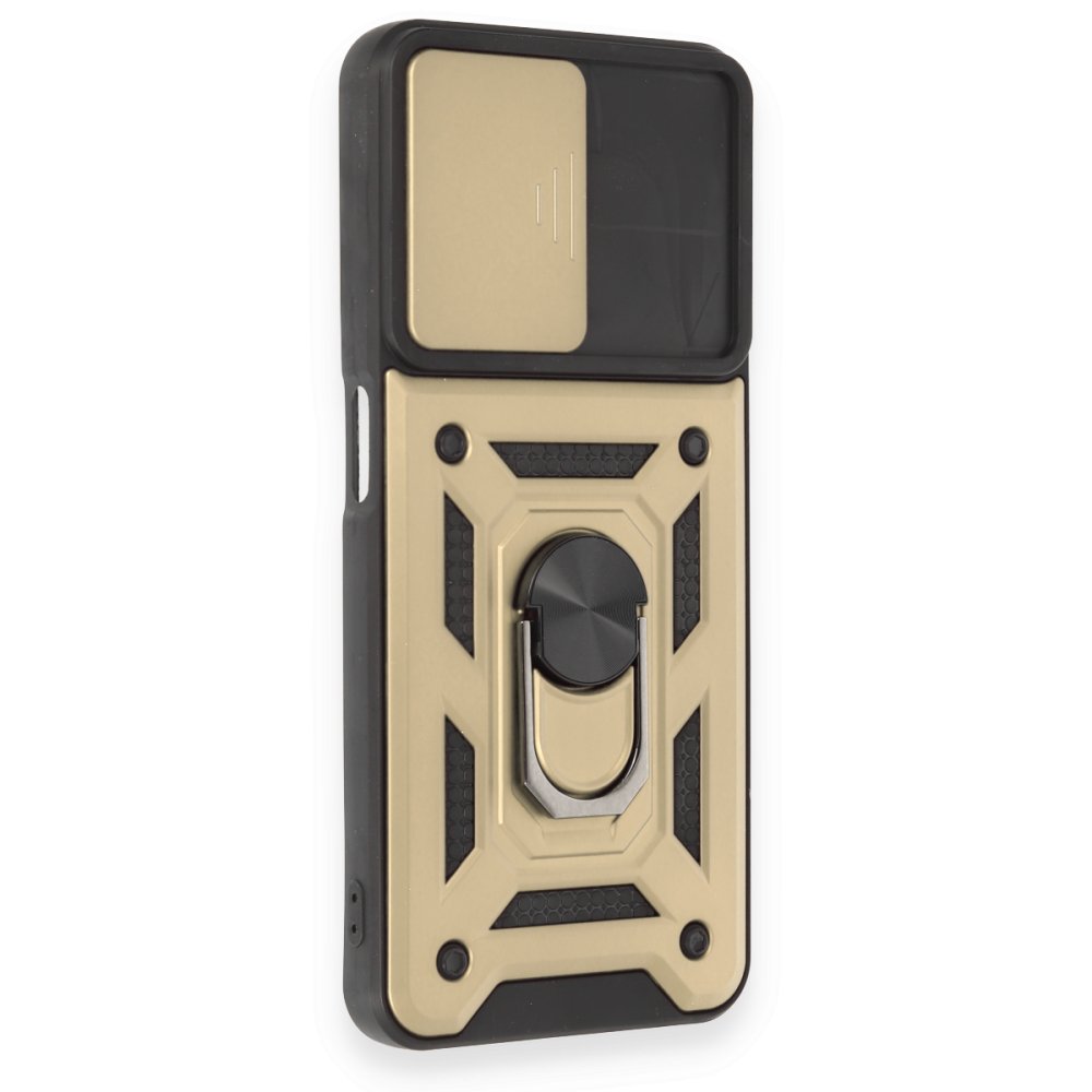 Realme C35 Kılıf Pars Lens Yüzüklü Silikon - Gold  Realme C35 Kılıf Pars Lens Yüzüklü Silikon - Gold