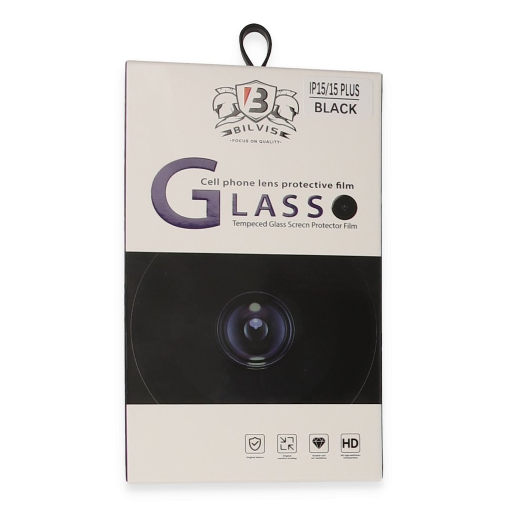  iPhone 15 Plus Bilvis Titan Kamera Lens - Siyah