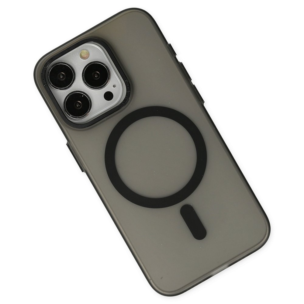  iPhone 15 Pro Max Kılıf Lodos Magneticsafe Mat Kapak - Siyah