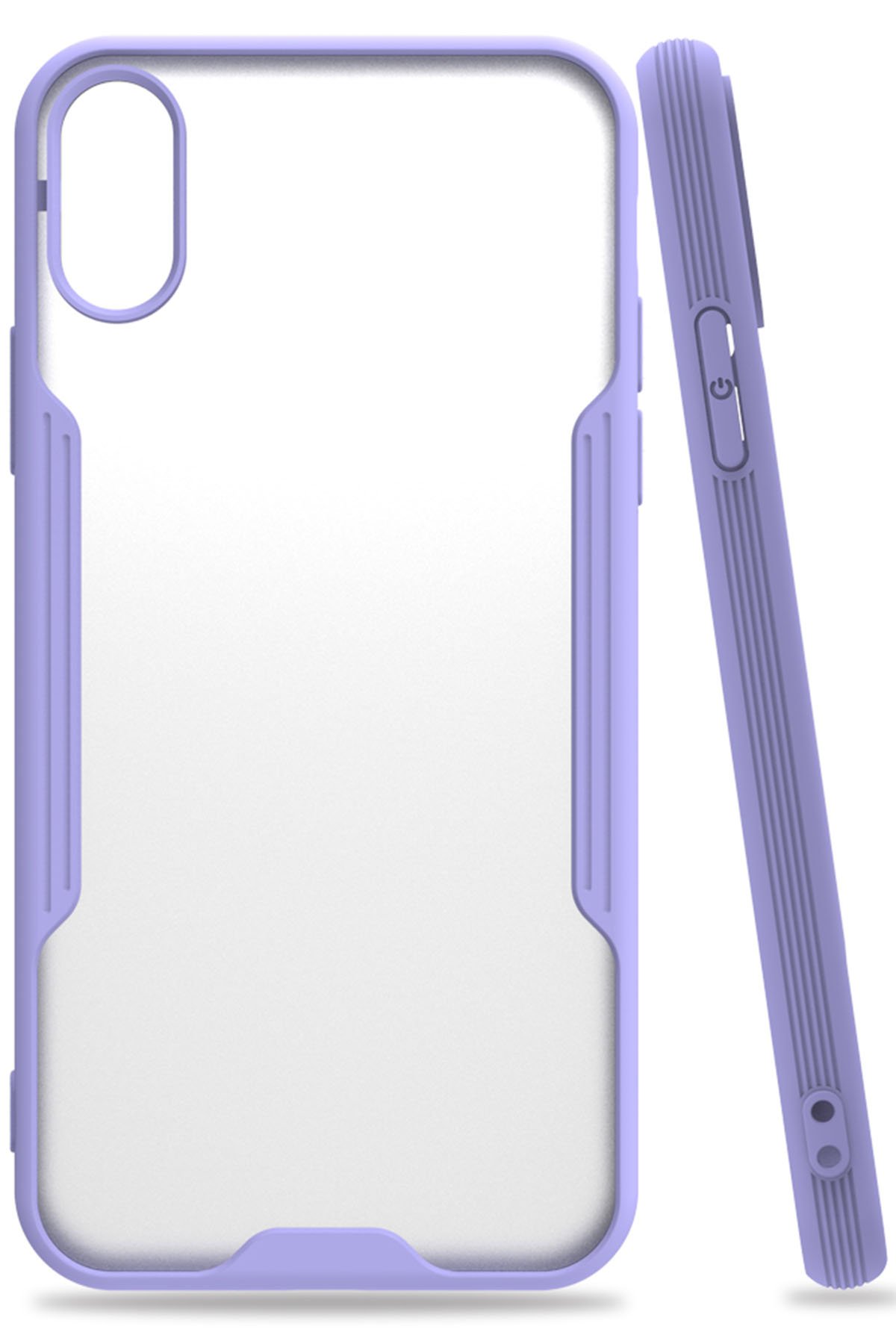  iPhone XS Kılıf Platin Silikon - Lila
