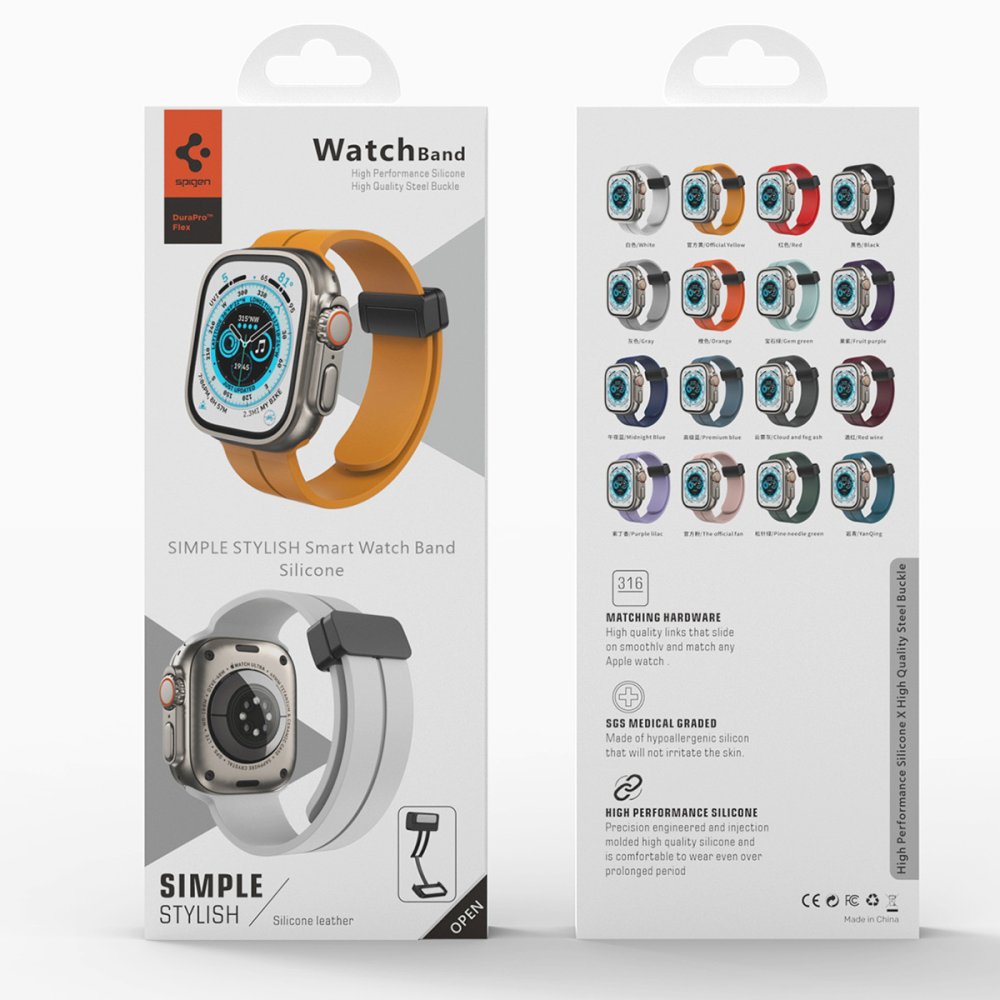  Apple Watch 44mm KR412 Elegance Stylısh Kordon - Kırmızı