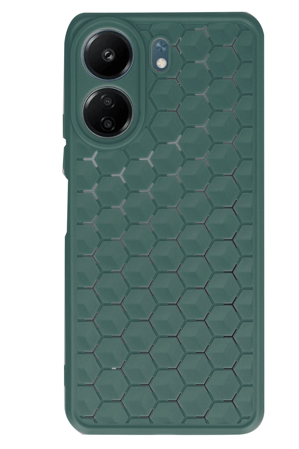 Redmi 13C Kılıf Petek Silikon Kapak - Koyu Yeşil Redmi 13C Kılıf Petek Silikon Kapak - Koyu Yeşil