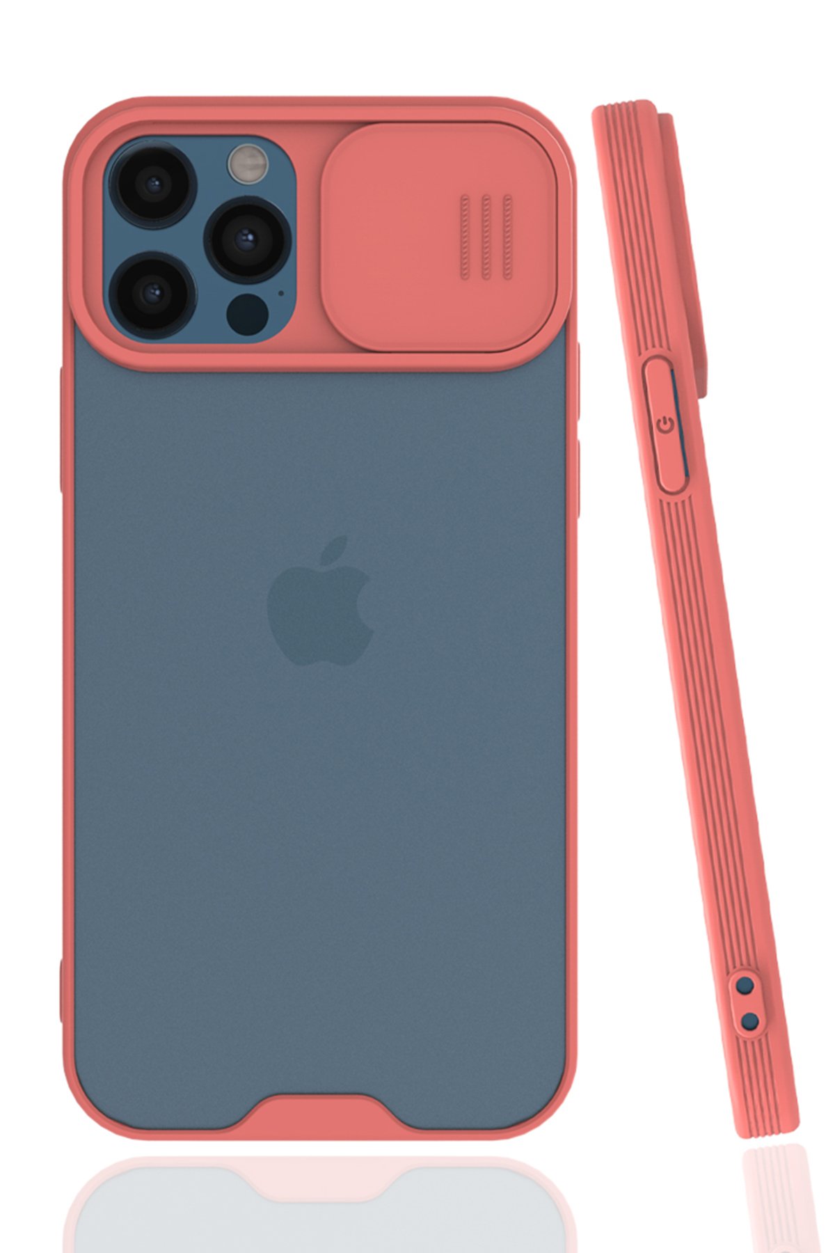 iPhone 12 Pro Kılıf Platin Kamera Koruma Silikon - Pembe iPhone 12 Pro Kılıf Platin Kamera Koruma Silikon - Pembe