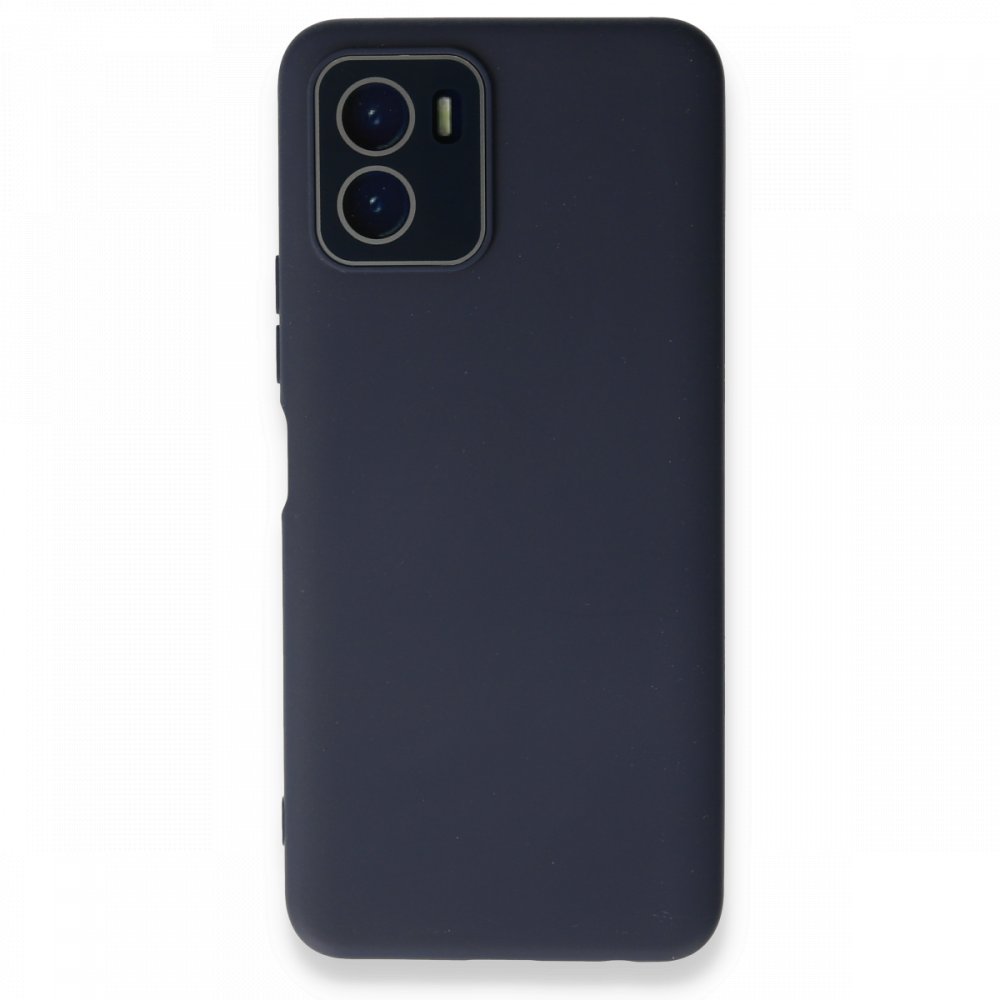  Vivo Y15S Kılıf Lansman Glass Kapak - Lacivert