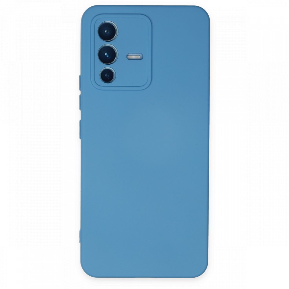 Vivo V23 5G Kılıf Nano içi Kadife Silikon - Mavi Vivo V23 5G Kılıf Nano içi Kadife Silikon - Mavi