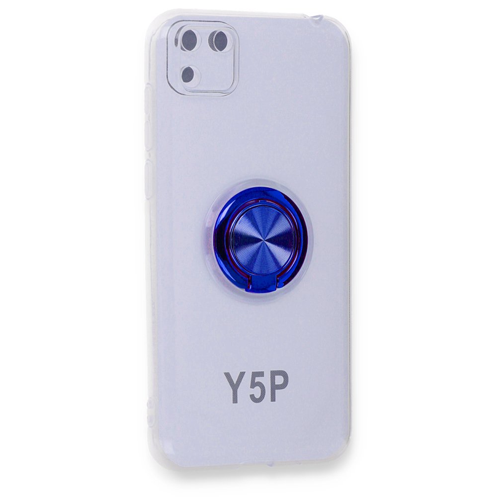  Huawei Y5P Kılıf Gros Yüzüklü Silikon - Mavi