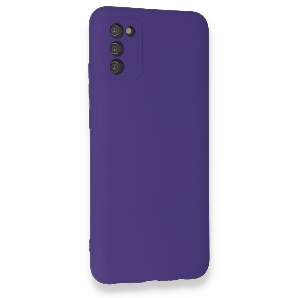  Samsung Galaxy A03S Kılıf Nano içi Kadife Silikon - Mor