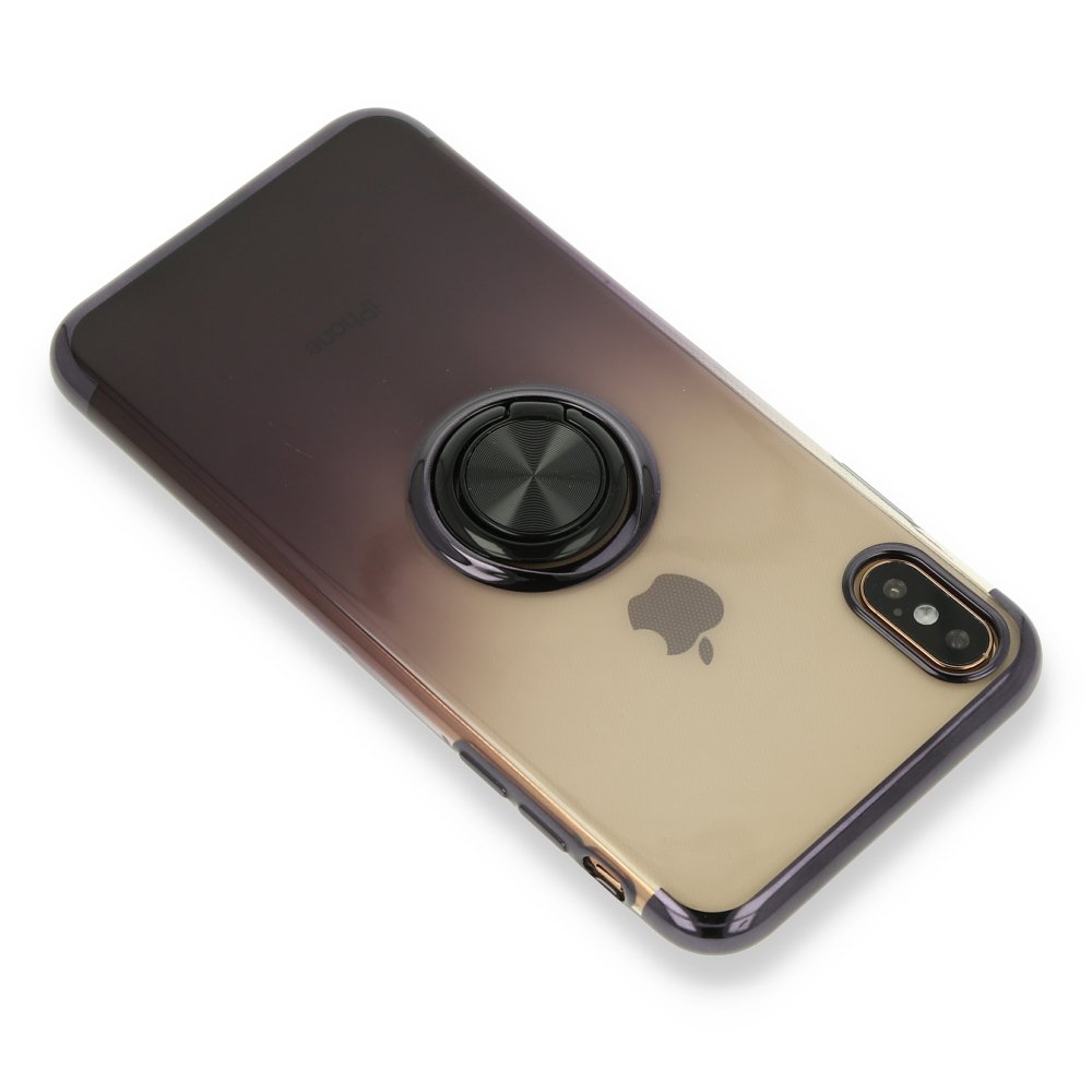  iPhone XS Max Kılıf Marvel Yüzüklü Silikon - Siyah