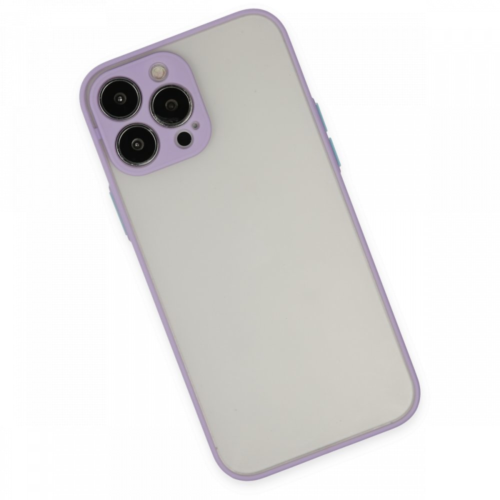  iPhone 13 Pro Max Kılıf Montreal Silikon Kapak - Mor