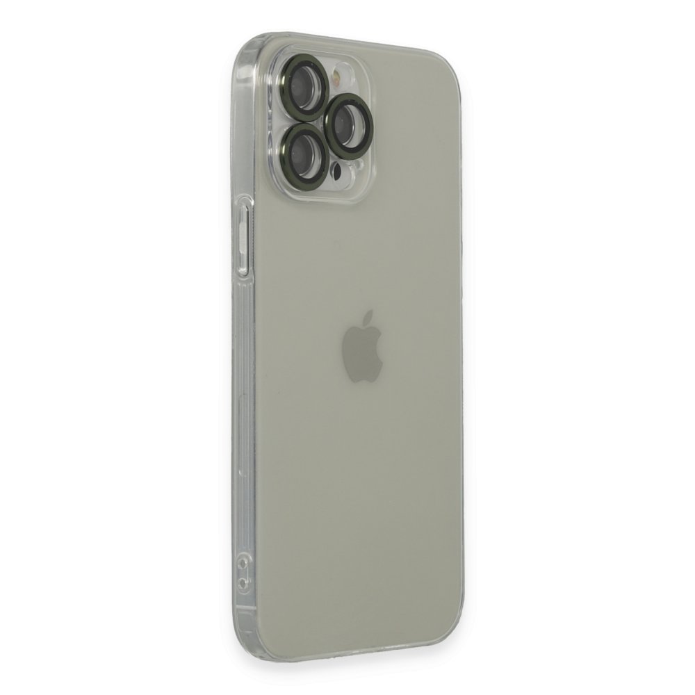  iPhone 13 Pro Max Kılıf Luko Lens Silikon - Yeşil
