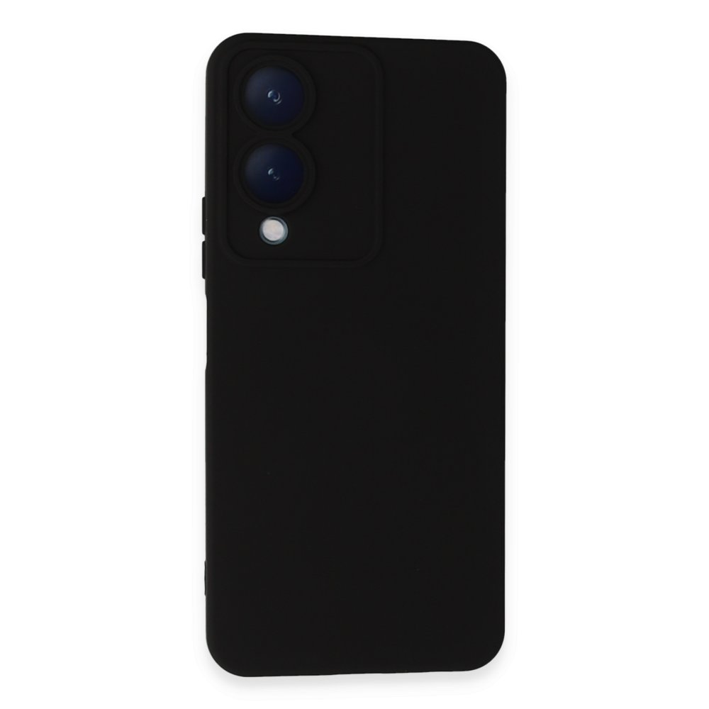 Vivo Y17S Kılıf Nano içi Kadife Silikon - Siyah Vivo Y17S Kılıf Nano içi Kadife Silikon - Siyah