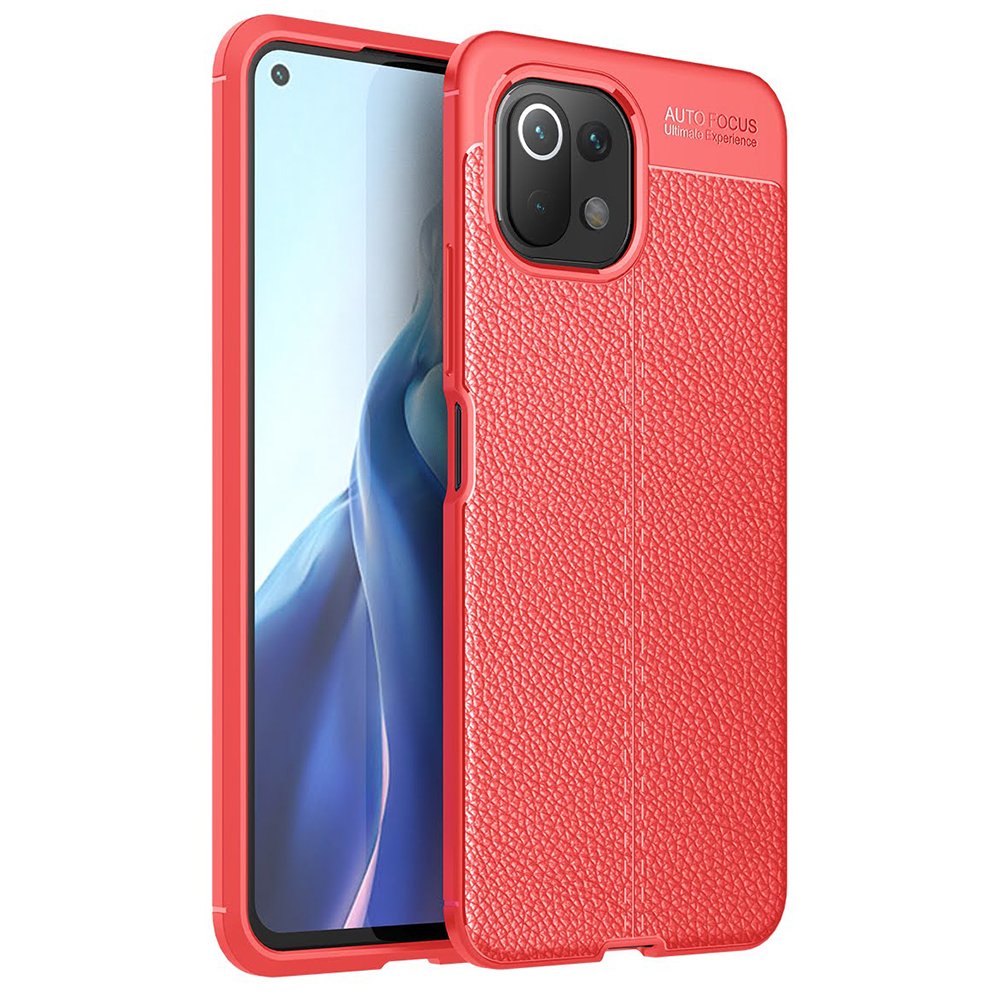 Xiaomi Mİ 11 Lite Kılıf Auto Focus Kapak - Kırmızı  Xiaomi Mİ 11 Lite Kılıf Auto Focus Kapak - Kırmızı