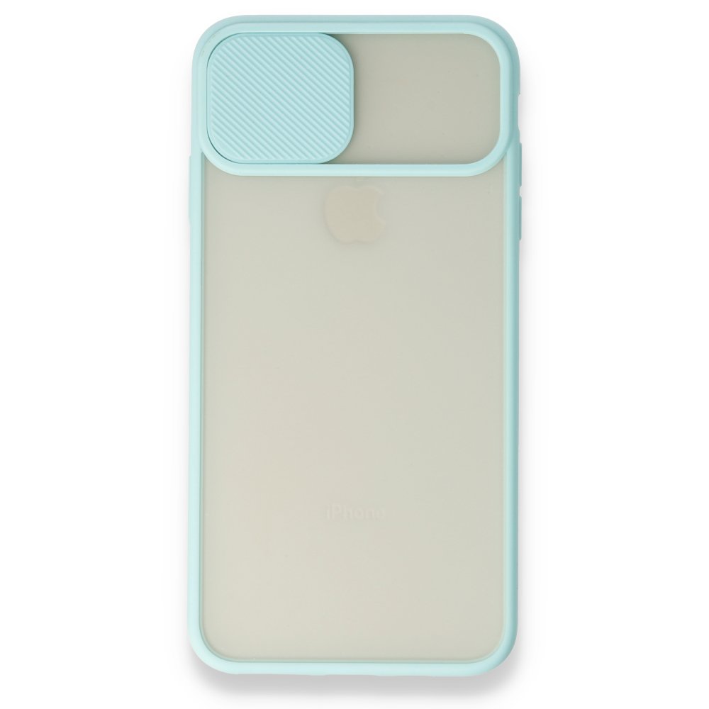 iPhone XS Max Kılıf Palm Buzlu Kamera Sürgülü Silikon - Turkuaz  iPhone XS Max Kılıf Palm Buzlu Kamera Sürgülü Silikon - Turkuaz