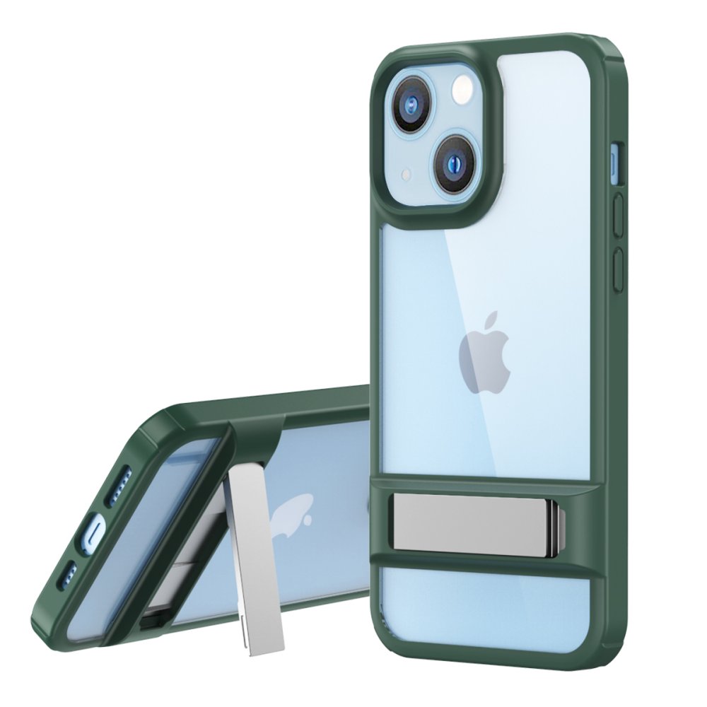  iPhone 13 Kılıf Rolet Stand Kapak - Yeşil