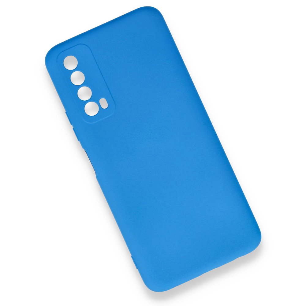 Huawei P Smart 2021 Kılıf Nano içi Kadife Silikon - Mavi  Huawei P Smart 2021 Kılıf Nano içi Kadife Silikon - Mavi