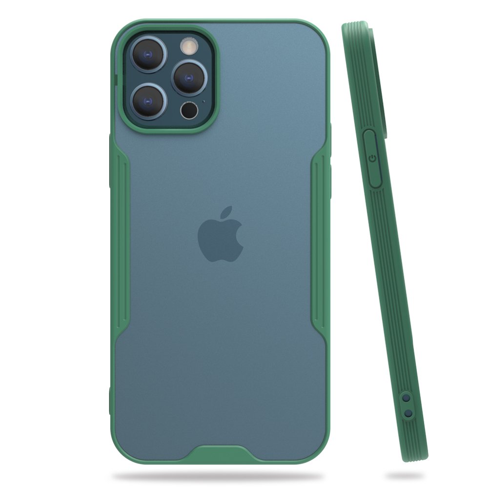  iPhone 12 Pro Kılıf Platin Silikon - Yeşil