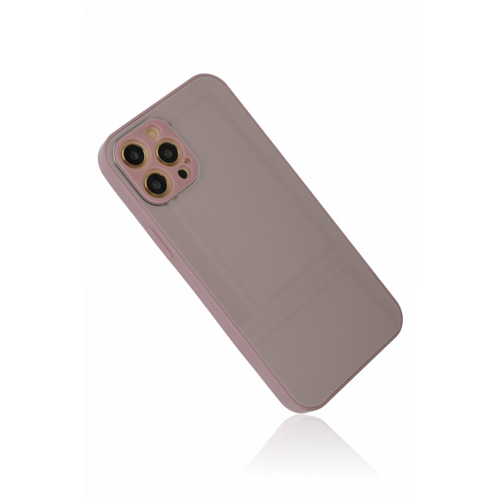 iPhone 12 Pro Kılıf Glass Kapak - Mor iPhone 12 Pro Kılıf Glass Kapak - Mor