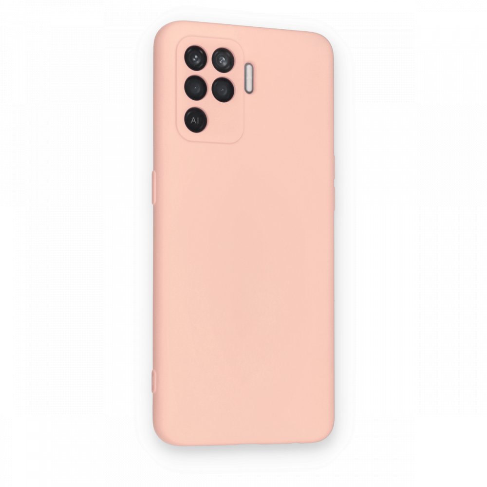  Oppo Reno 5 Lite Kılıf Nano içi Kadife Silikon - Pudra