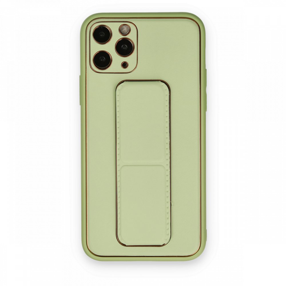 iPhone 11 Pro Kılıf Coco Deri Standlı Kapak - Su Yeşili iPhone 11 Pro Kılıf Coco Deri Standlı Kapak - Su Yeşili