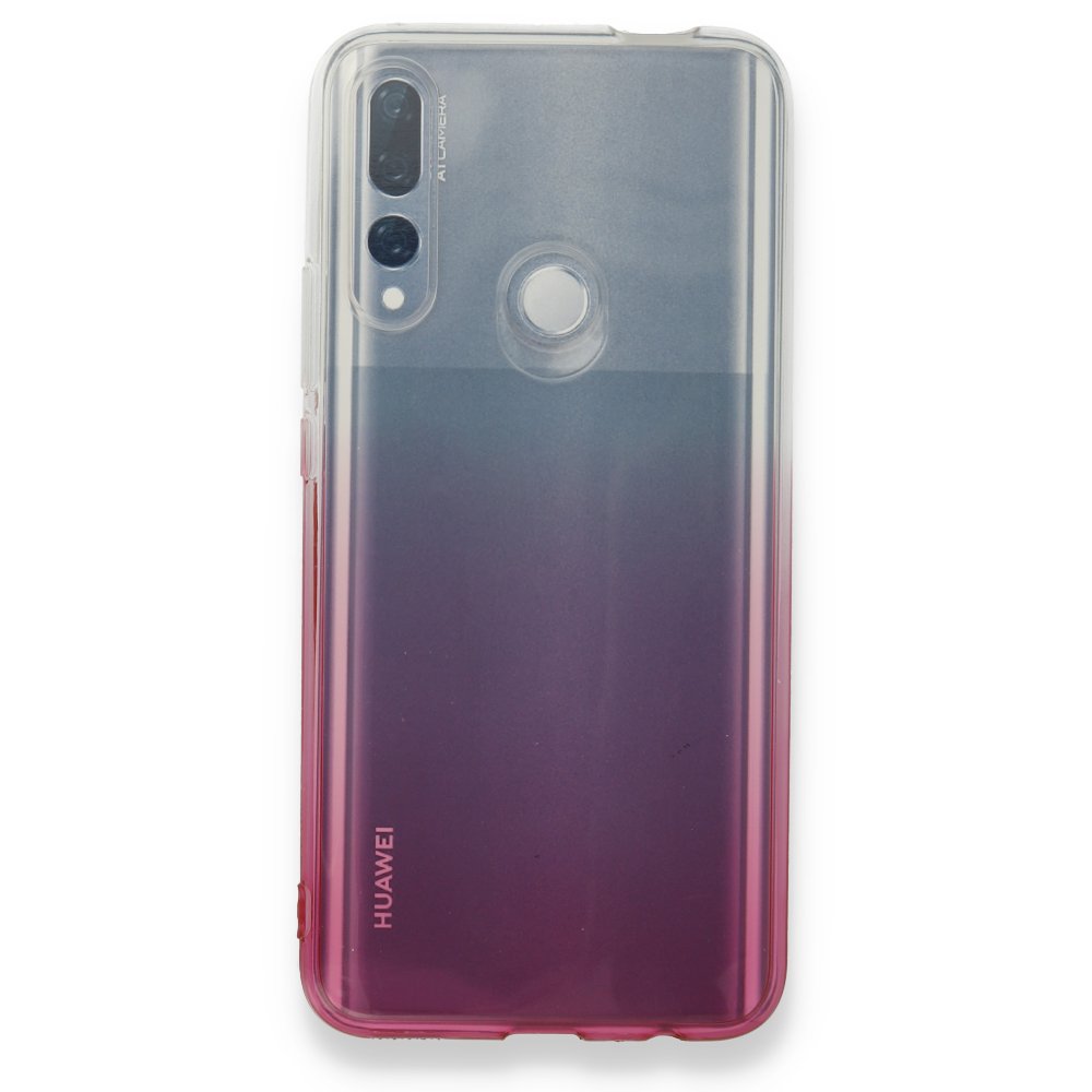  Huawei Y9 Prime 2019 Kılıf Lüx Çift Renkli Silikon - Pembe