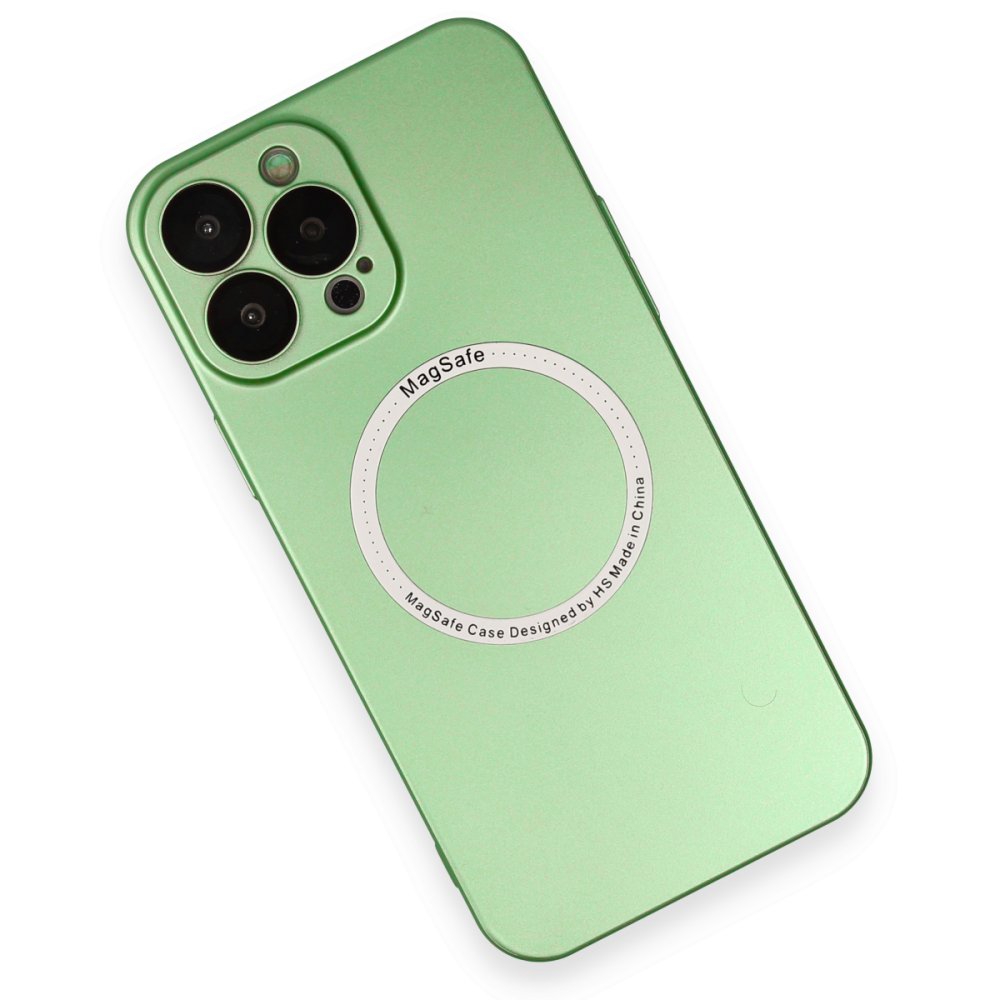  iPhone 13 Pro Kılıf Jack Magneticsafe Lens Silikon - Yeşil