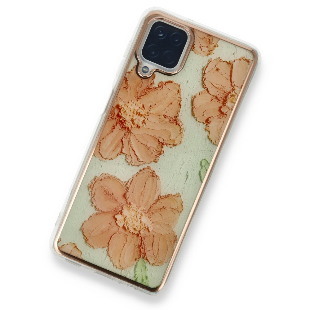 Samsung Galaxy A12 Kılıf Çiçekli Silikon - Rose Samsung Galaxy A12 Kılıf Çiçekli Silikon - Rose
