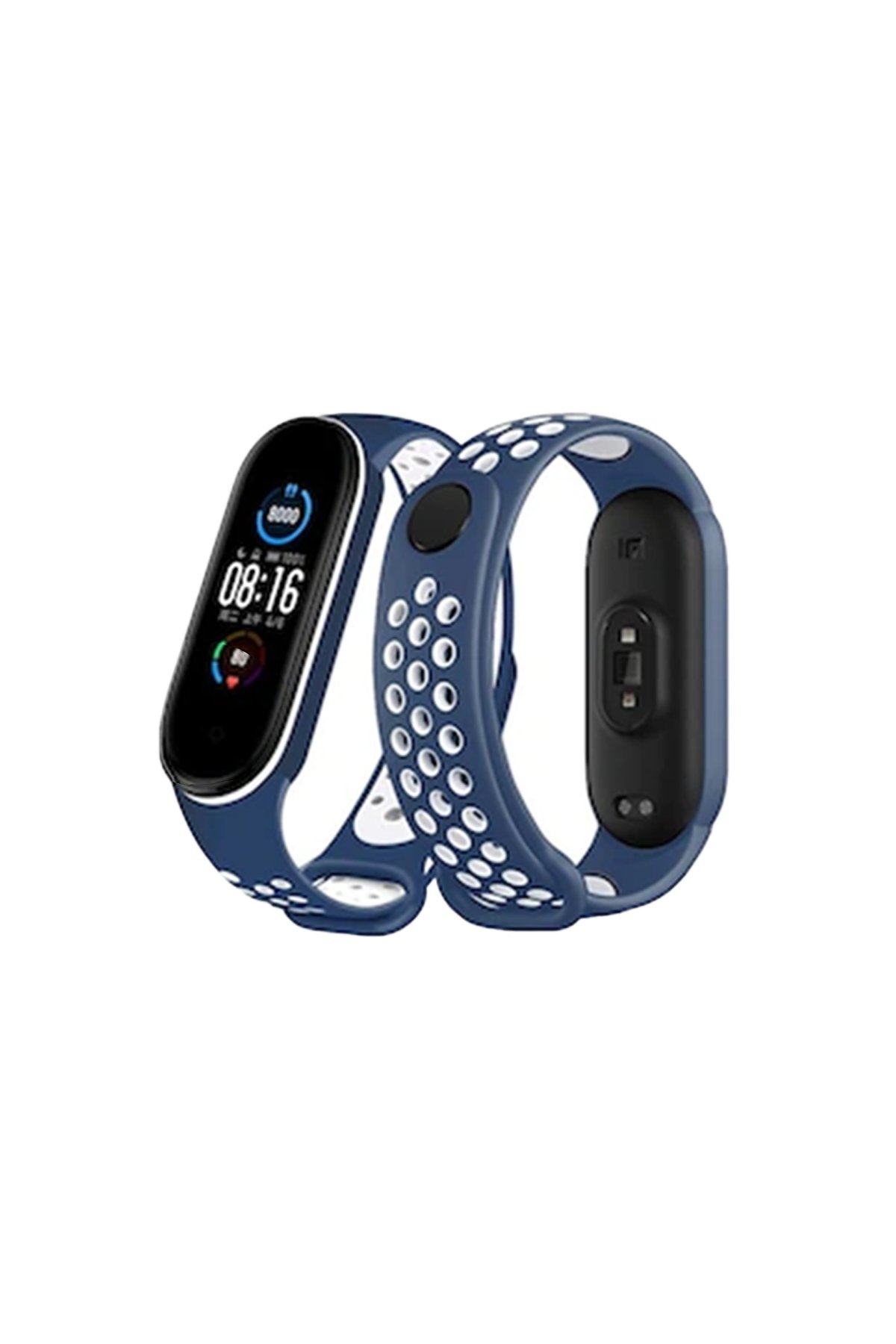 Xiaomi Mi Band 3 Spor Delikli Kordon - Lacivert-Beyaz Xiaomi Mi Band 3 Spor Delikli Kordon - Lacivert-Beyaz