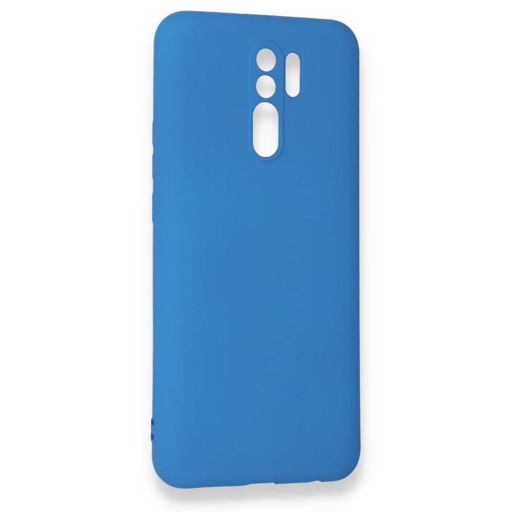 Redmi 9 Kılıf Nano içi Kadife Silikon - Mavi Redmi 9 Kılıf Nano içi Kadife Silikon - Mavi