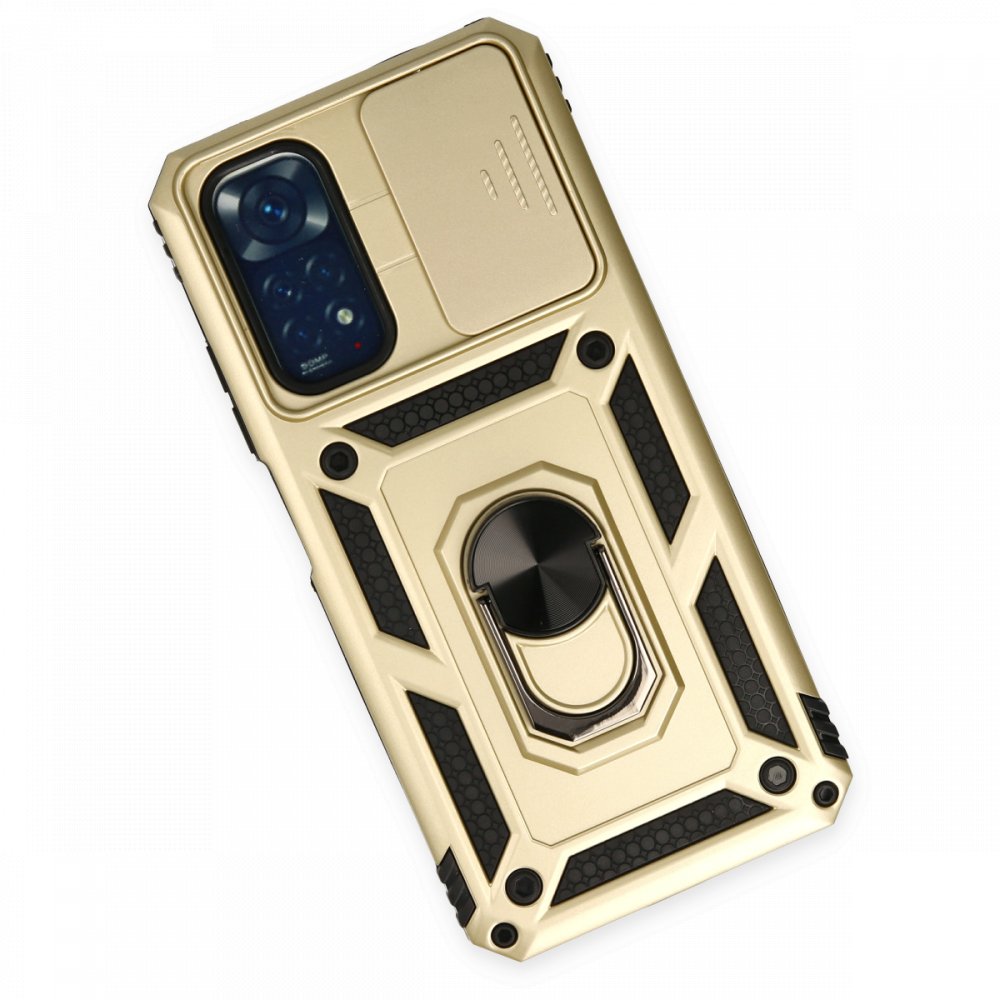 Redmi Note 11S Kılıf Pars Lens Yüzüklü Silikon - Gold Redmi Note 11S Kılıf Pars Lens Yüzüklü Silikon - Gold