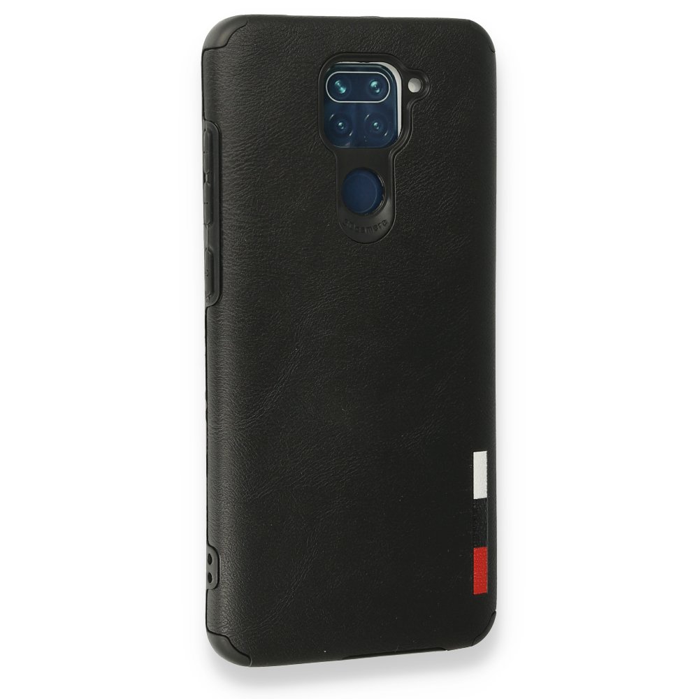 Redmi Note 9 Kılıf Loop Deri Silikon - Siyah