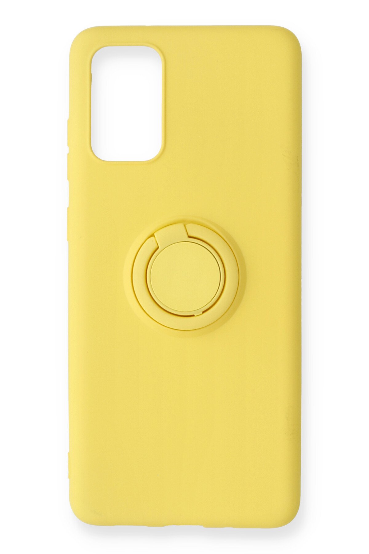  Samsung Galaxy S20 Plus Kılıf Viktor Yüzüklü Silikon - Sarı