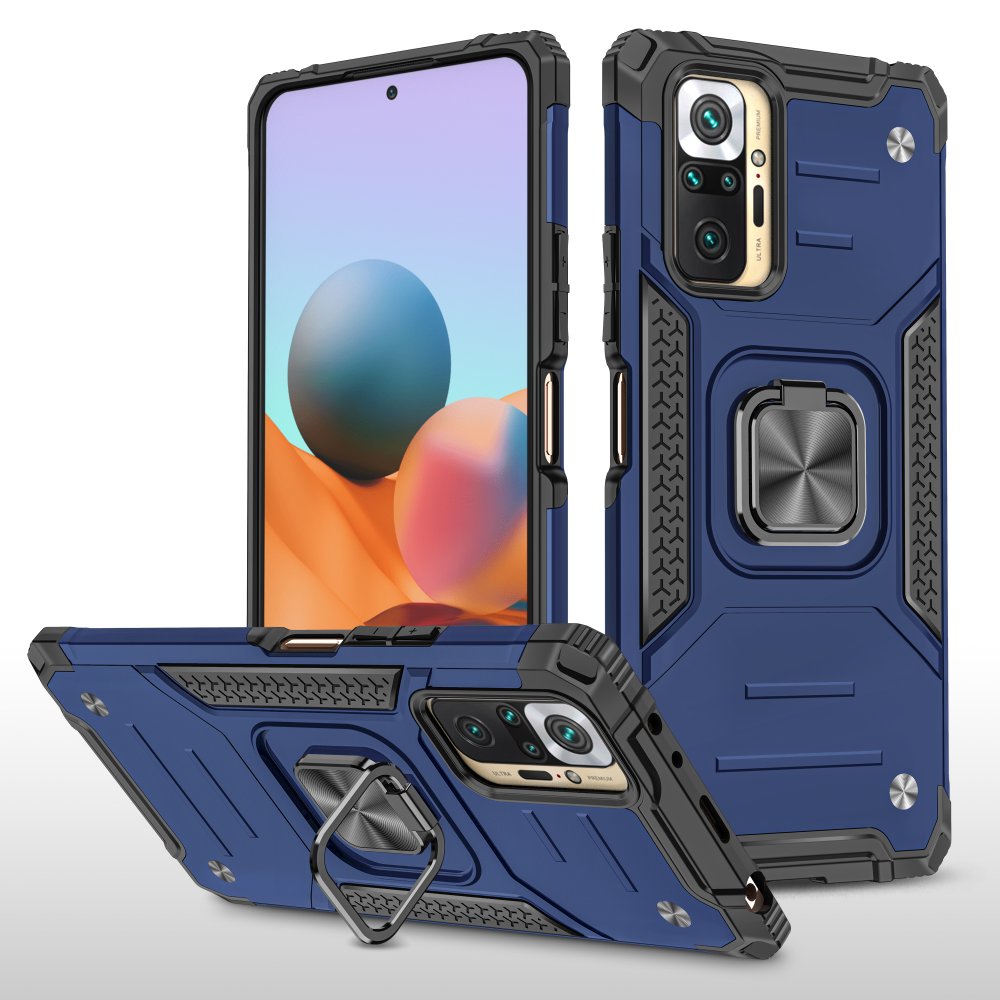 Redmi Note 10 Pro Kılıf Zegna Yüzüklü Silikon Kapak - Mavi