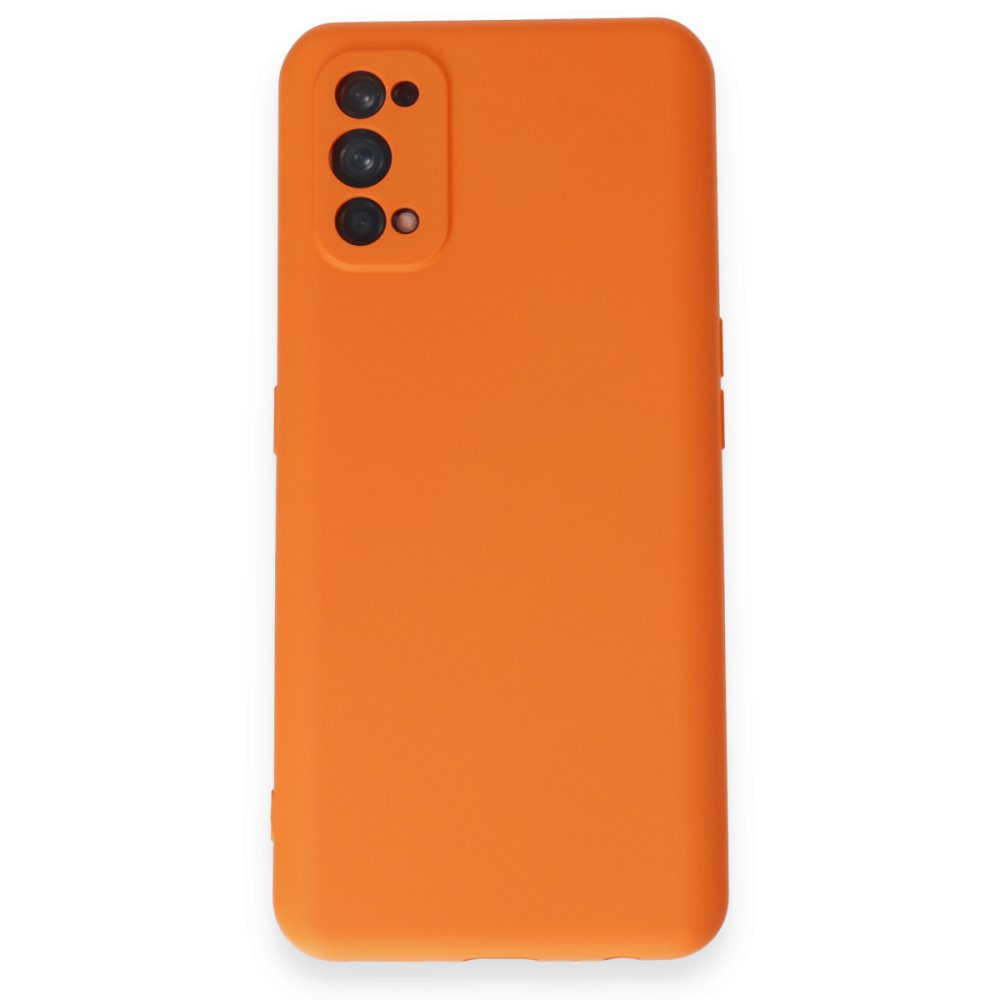 Realme 7 Pro Kılıf Nano içi Kadife Silikon - Turuncu  Realme 7 Pro Kılıf Nano içi Kadife Silikon - Turuncu