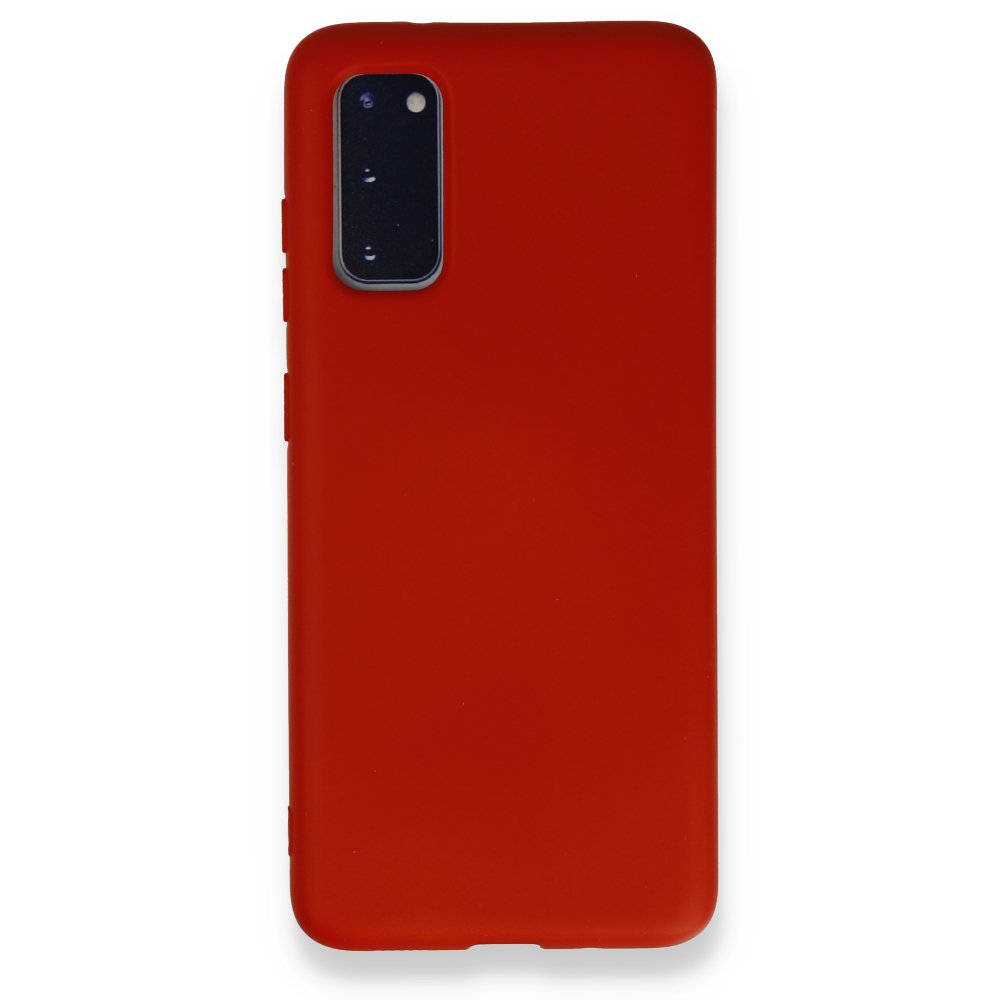  Samsung Galaxy S20 Kılıf Nano içi Kadife Silikon - Kırmızı