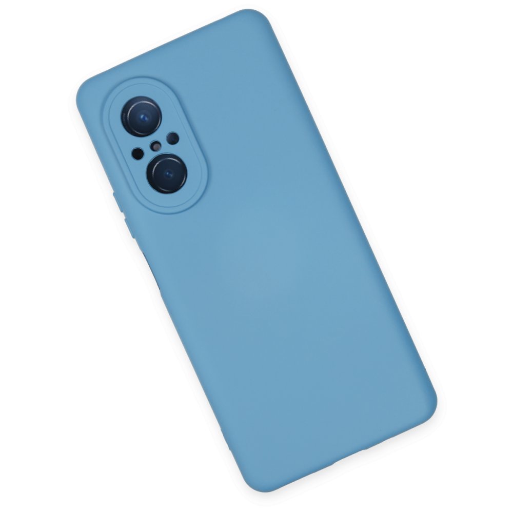  Huawei Nova 9 SE Kılıf Nano içi Kadife Silikon - Mavi