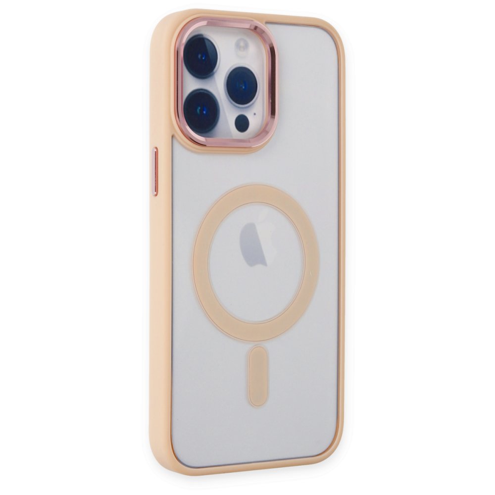  iPhone 14 Pro Max Kılıf Room Magneticsafe Silikon - Pudra