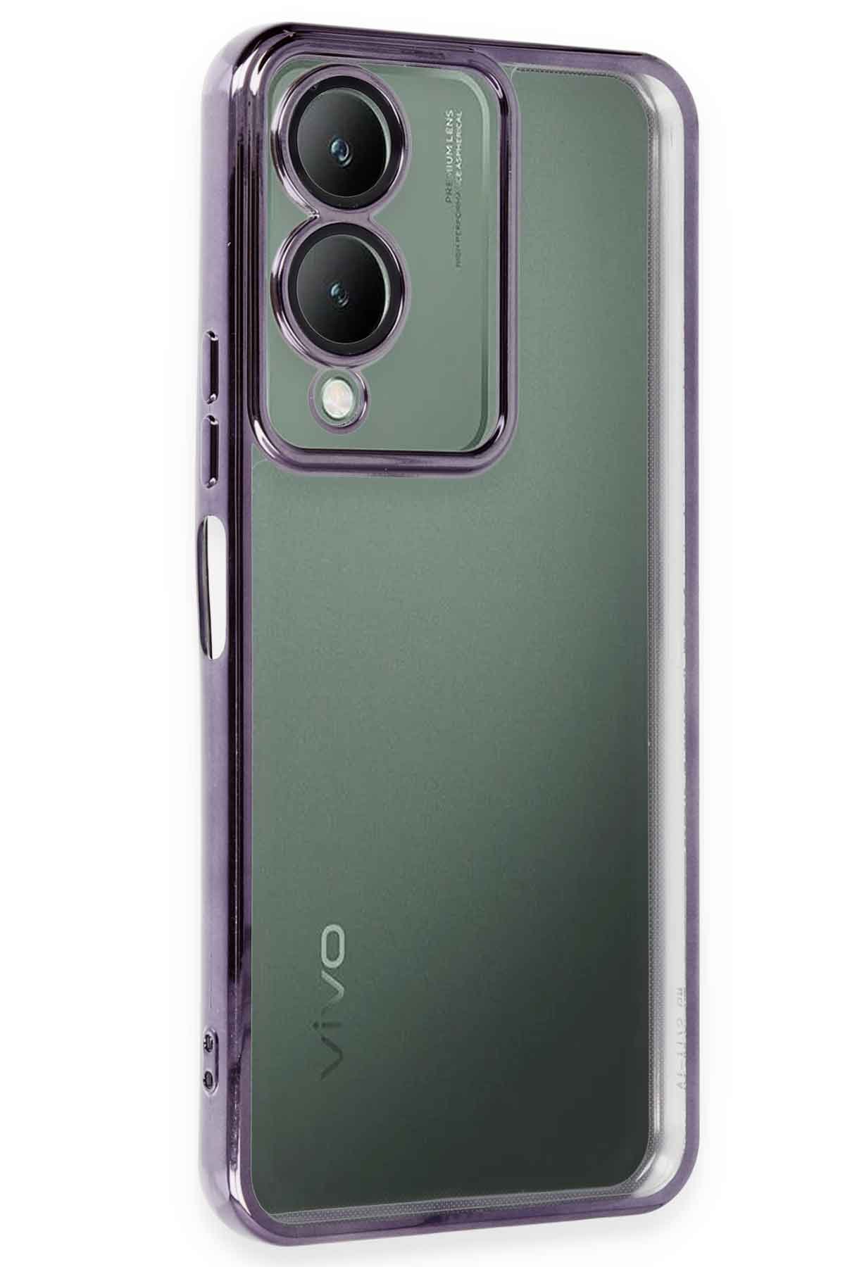  Vivo Y17S Kılıf Razer Lensli Silikon - Mor