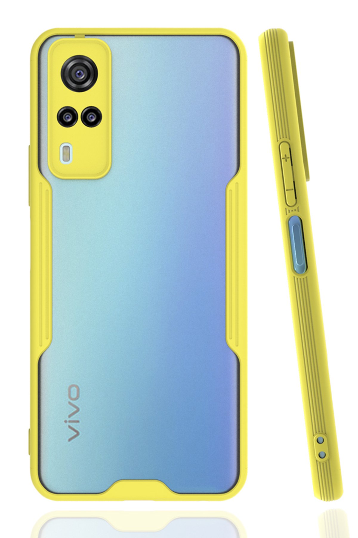 Vivo Y51 Kılıf Platin Silikon - Sarı