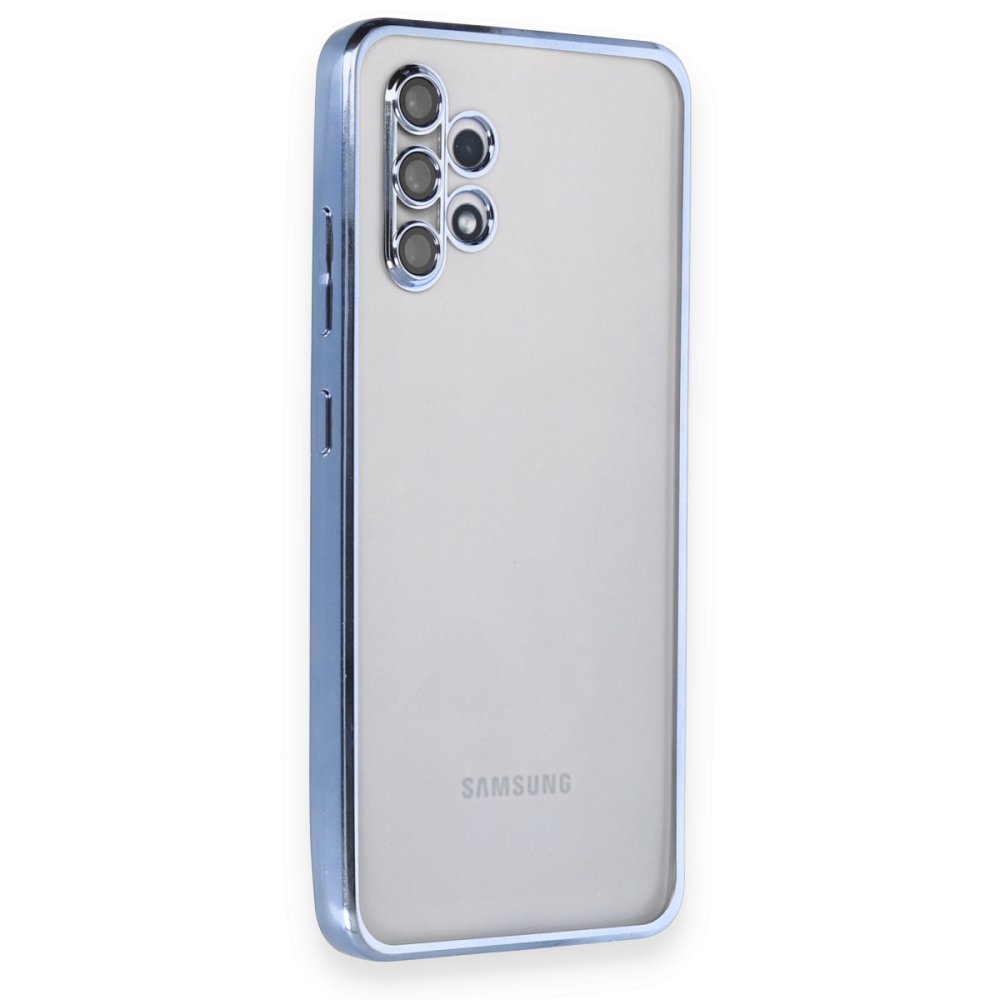  Samsung Galaxy A32 Kılıf Razer Lensli Silikon - Açık Mavi