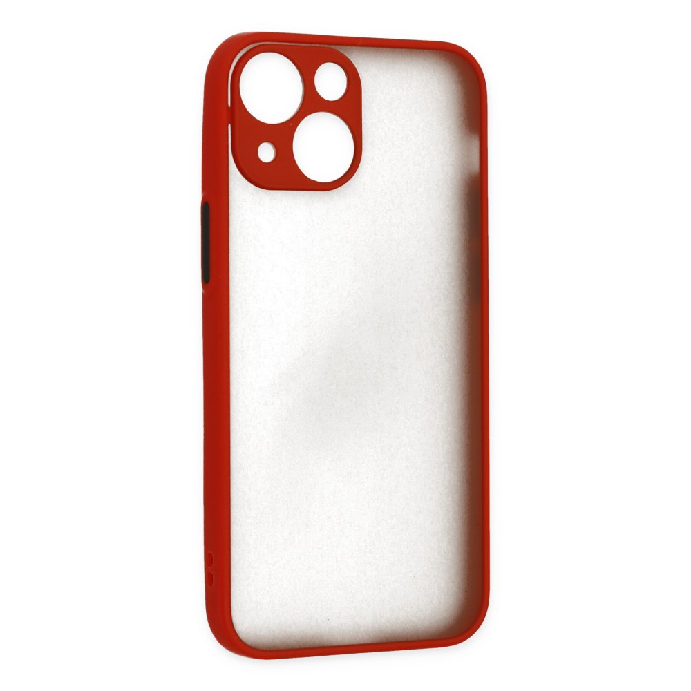 iPhone 15 Kılıf Montreal Silikon Kapak - Kırmızı  iPhone 15 Kılıf Montreal Silikon Kapak - Kırmızı