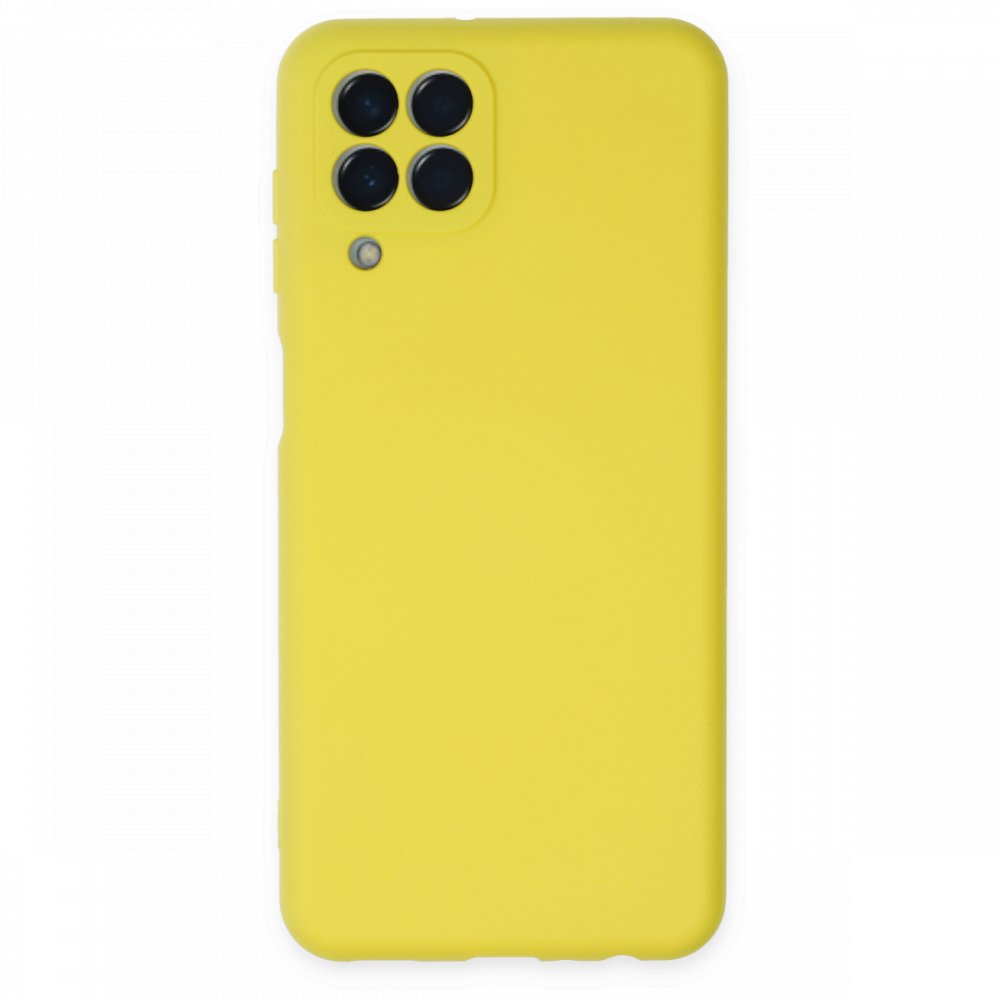  Samsung Galaxy M33 Kılıf Nano içi Kadife Silikon - Sarı