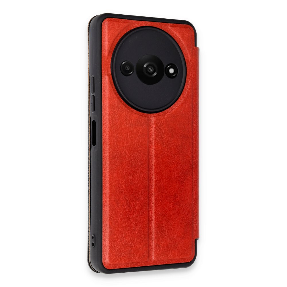 Redmi A3 4G Kılıf Flip Cover - Kırmızı