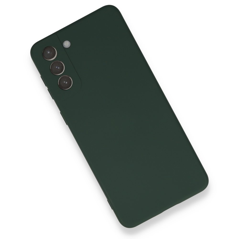  Samsung Galaxy S21 Plus Kılıf Nano içi Kadife Silikon - Koyu Yeşil