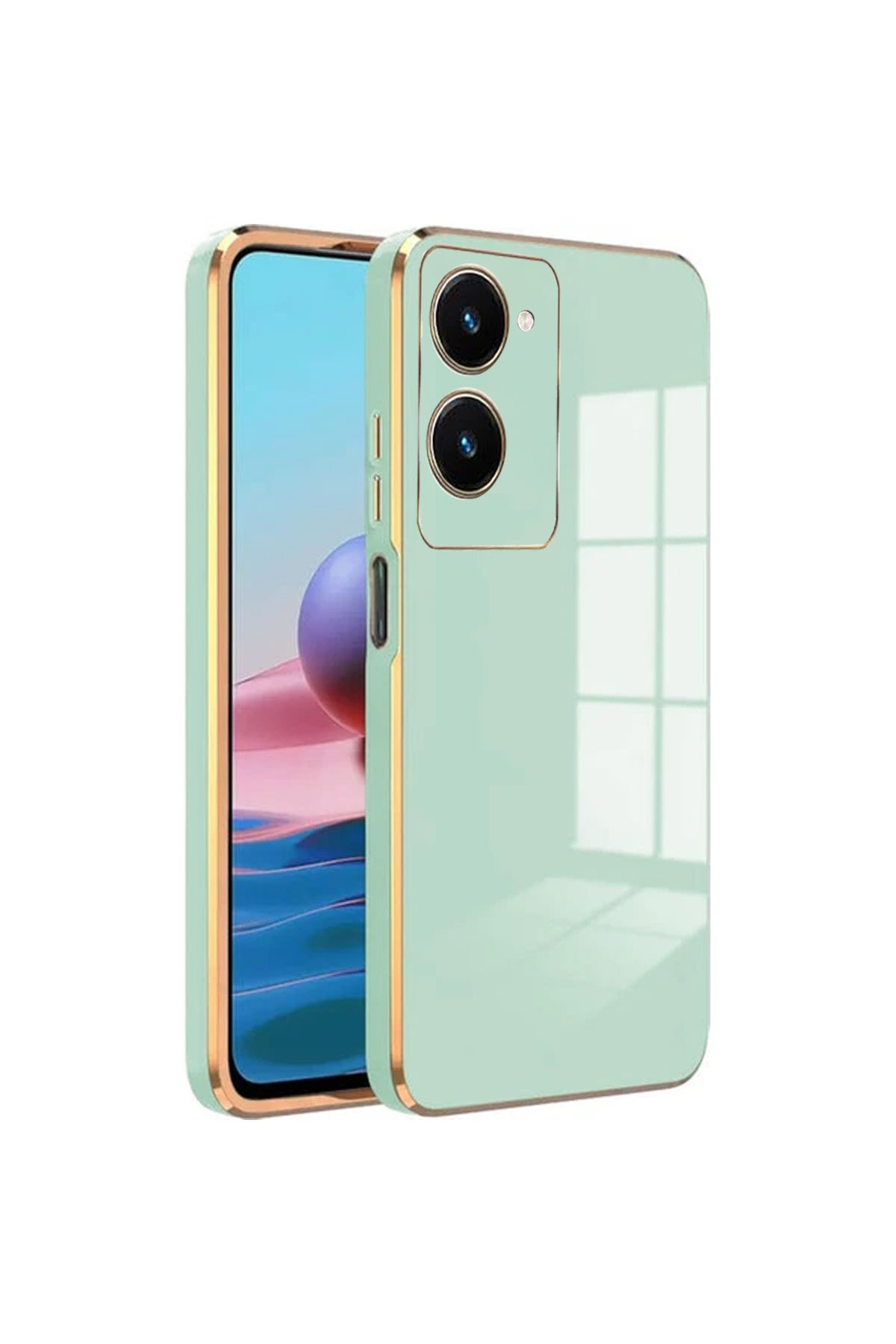Vivo Y18 Kılıf Volet Silikon - Açık Yeşil Vivo Y18 Kılıf Volet Silikon - Açık Yeşil
