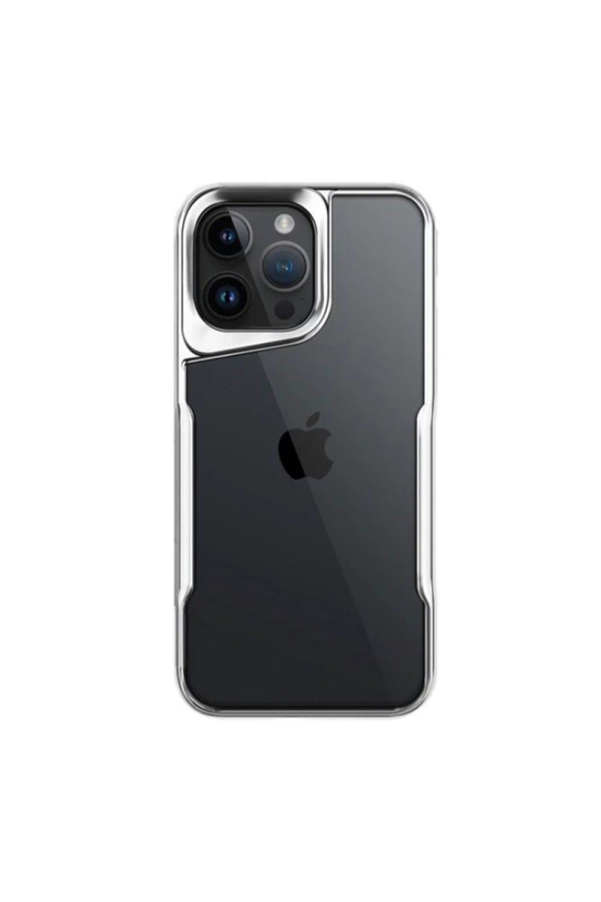  iPhone 16 Pro Max Kılıf Boyi Silikon Kapak - Gümüş