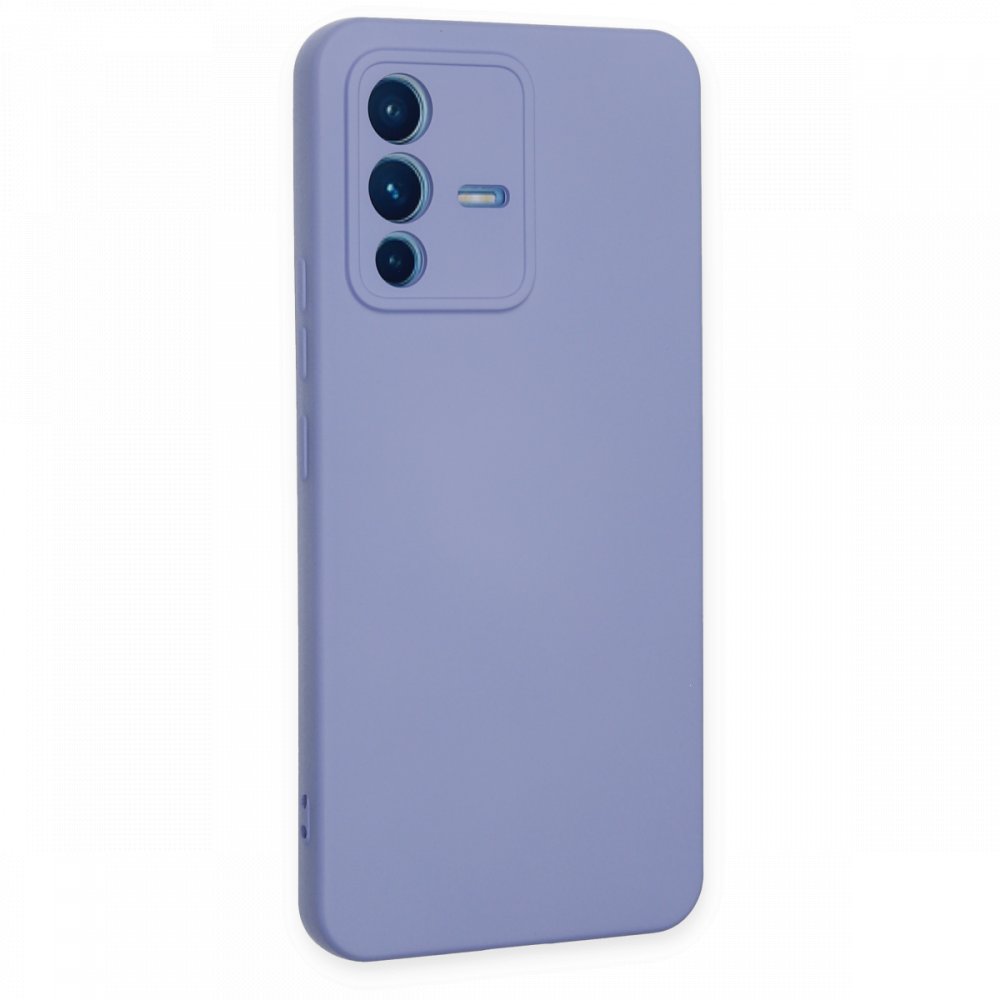  Vivo V23 5G Kılıf Nano içi Kadife Silikon - Lila