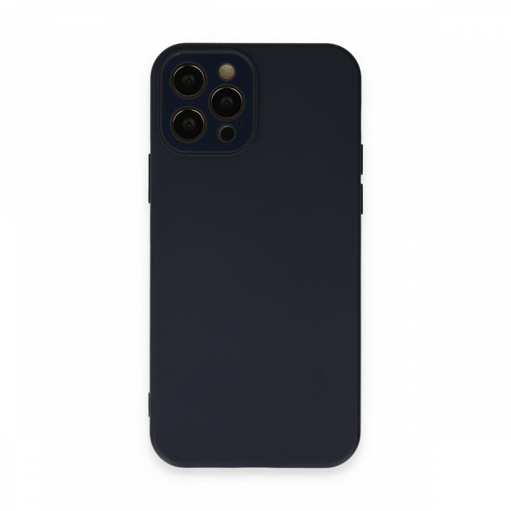  iPhone 12 Pro Kılıf Lansman Glass Kapak - Lacivert