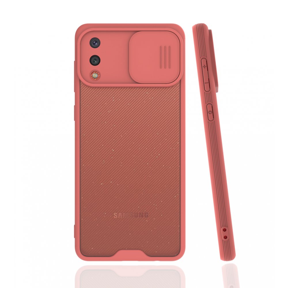  Samsung Galaxy A02 Kılıf Platin Kamera Koruma Silikon - Pembe